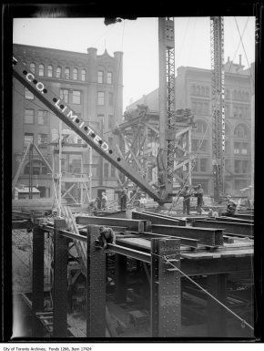 Canadian Bank of Commerce, steel work looking south. - July 24, 1929